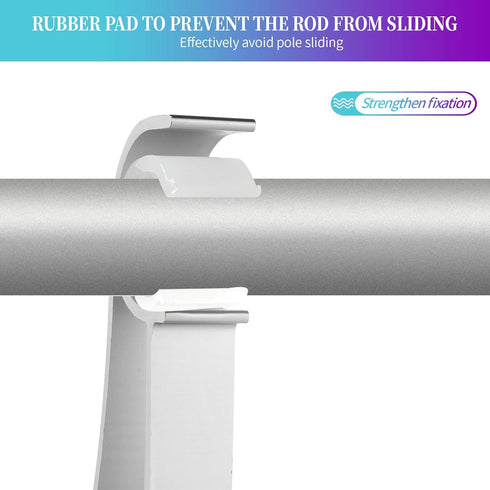 Sturdy Curtain Rod Brackets, Silver, Holds 1 to 1.25 Inch Rods, Wall Mount, Set of 2