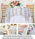 ShinyBeauty Silver Sequin Tablecloth 36x36-Inch Square Glitter Table Cover for Parties