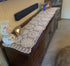 15"X70" USTIDE Rustic Floral Table Runner Hand Crochet Table Doily Beige Cotton Lace Table Decoration for Coffee Table