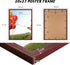 20x27 20 27 20x27 Dark Walnut Frame - Single Frame - Rustic Woodgrain x Poster Frame with Plexiglass for Wall Gallery