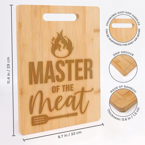 Barbeque Cutting Board, Grilling Meat Carving Board, Custom Steak Cutting Board Gift for Grill Master