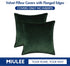 MIULEE 2 Pack of 16x16 Inch Army Green Christmas Decorative Velvet Throw Pillow Covers