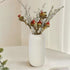 RIKBVOM Ceramic Vase for Flowers Modern Small Ribbed Textured Flower Vase for Home Decor, Pampas Grass, Decorative