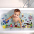 40x16 inches, 200 40 16in) Kids Bath Mat with Ocean Theme Design, Non-Slip with Suction Cups, Cartoon Sea Animals
