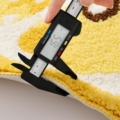 Cozy 1'6" 2'2" Playtime Lemon Cute Fruits Half Round Shaped Bedroom Bathroom Doorway Kitchen Floor Rug Carpet Water