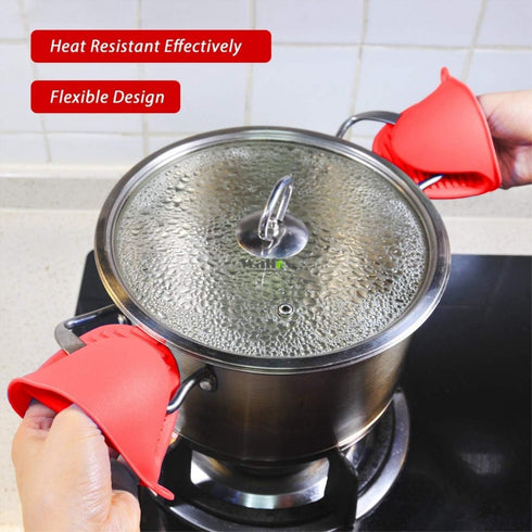 IMIKE Silicone Mini Oven Mitts - Cooking Mitts Pinch Grips Pot Holder, 3-Pair for Baking and Microwave