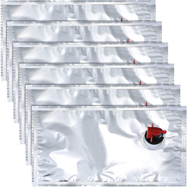 Zonon 6 Pieces Wine Purse Refill Bags - Reusable Refillable Storage Pouch for Wine Cools, Holders, Carriers (1.5 L)