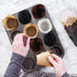 Ruisita 200 Pieces Mini Tulip Baking Cups, Greaseproof Cupcake Muffin Liners for Wedding Birthday Party, Brown, White,