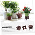 Wooden Flower Pot Base, Asian Wooden Vase Stand, Mini Bonsai Storage Rack for Potted Plants
