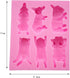 Fewo 6-Cavity Silicone Mold for Sleeping Dog Corgi and French Bulldog, Fondant Chocolate Candy Baking Tools