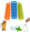 Lily's Home Silicone Narrow Ice Stick Cube Trays, Set of 3, Ideal for Sports and Water Bottles