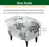 Counter Room,C15 CRFATOP Ottoman Chair Cover Large Ottoman Chair Slipcovers Printed Rectangle Storage Stool Cover