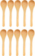 BambooMN Brand 10pcs Carbonized Brown 3.5" Round Head Small Solid Bamboo Spoons