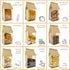 BIUBIU 50ct 5.1x4.3x11inch Packaging, Thicker Paper Bread Bags for Homemade with Window & Tin Tie Tab Lock - Ideal