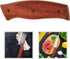 Zerodeko Kitchen Knife Replacement Handle, Wooden Knife Repair Handle with Nuts for Home (Dark Red)