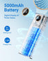 SWEETFULL Handheld Fan, Portable Fan, 5000mAh Rechargeable Battery, 6 Speed Wind, LED Display, Personal Mini Travel Fan with Backup Power, Hand Held Fan USB Foldable Electric Fan for Women Girl by SWEETFULL