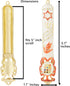 Matashi Hand Painted 5.7" Red and White Dove Mezuzah with Gold Accents and Star of David for Home Decor Gift