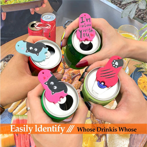1Pc Pumpkin2 Soda Can Opener and Cover,Easy Soda Tab Opener with Stylish Drink Protectors for Long Nails,Reusable