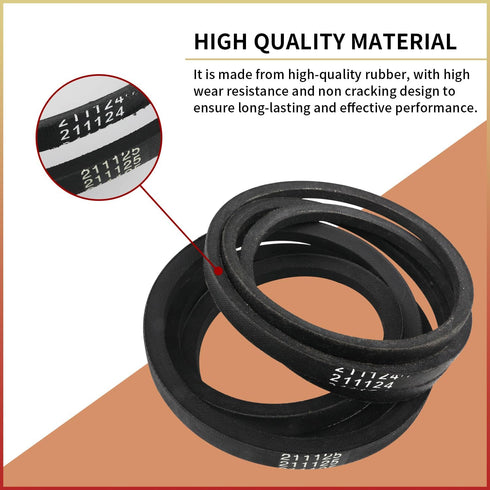 12112425 Washer Belt Kit 211124 211125, Belt Replacement Part Compatible with Maytag Whirlpool Washing Machine,