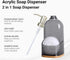 17oz Countertop Clasin Home Kitchen Soap Dispenser with Sponge Holder, Refillable Acrylic Dish Soap Dispenser