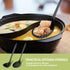 Silicone Soup Ladle Spoon Set of 2, Nonstick Large Skimmer Slotted Spoons, Heat Resistant Cooking Utensils.