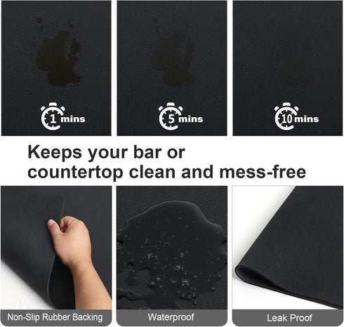 Coffee Mat, 16" x 24" Extra Absorbent Drying Mat for Dishes, Easy to Clean for Coffee Bar Countertop