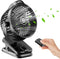TRILINK Small Clip on Fan with Remote Control | 8000mAh Battery | 5