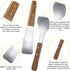 Patelai 2 Pcs Stainless Steel Ice Cream Scoop with Wooden Handle, Dessert Spade Butter Cutter for Dining Kitchen Utensil