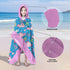 35" 60" 3-10 Swimming Axolotl Hooded Beach Towel for Boy, x Ocean Design Kids Poncho Bath Towel for Toddler, Blue
