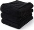 BEDELITE Fleece Blankets Queen Size, Luxury Plush Cozy Fuzzy Black Blanket 90x90 Inches, Super Soft Warm Lightweight