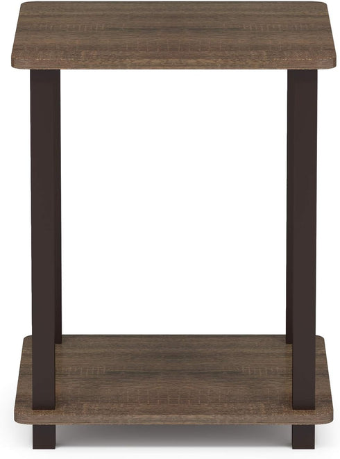 Set 2 Furinno Simplistic of End Table, Walnut/Brown