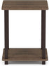 Set 2 Furinno Simplistic of End Table, Walnut/Brown