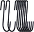 30 Pack 3 inch Heavy Duty S Hooks, Black S Shaped Hanging Hooks for Kitchenware, Pots, Utensils