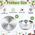 304 13 oz Dinnerware(6 Sets,8 8 Inch) Sunnyray Stainless Steel Plates and Bowls Metal Camping Plates Reusable Steel