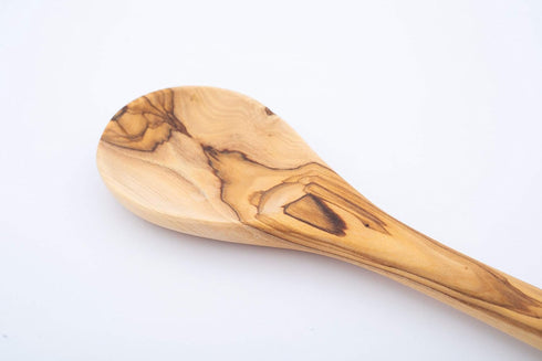 Handcrafted Olive Wood Cooking Spoon & Spatula Set of 2 Pieces - 10 Inch Practical Wooden Utensils