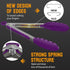 HOTEC Premium Stainless Steel Locking Kitchen Tongs, Set of 3 - 7", 9" and 12" (Purple)