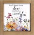 pechpell Wildflower Baby Nursery Decor, Wooden You'll Never Know Dear How Much I Love You Sign, Wild Flower Picture