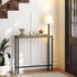 29.5" CT75DBR YATINEY Narrow Console Table, Behind Couch Table, Small Entryway Table with Light, Thin Sofa Table