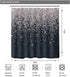 Silver Gray Bokeh Shower Curtain, Falling Snow Night Sky Stars 3D Printed Fabric Bathroom Curtain, 70 x 72 Inch