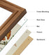 5x7 2 4x6 5x7 Double Hinged Picture Frame, Folding Photo Frame, Walnut-colored Pine Wood with Real Glass, Display