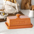 Ceramic Butter Dish with Lid, Large Butter Container for East & West Coast Butter Storage, Porcelain Butter Holder