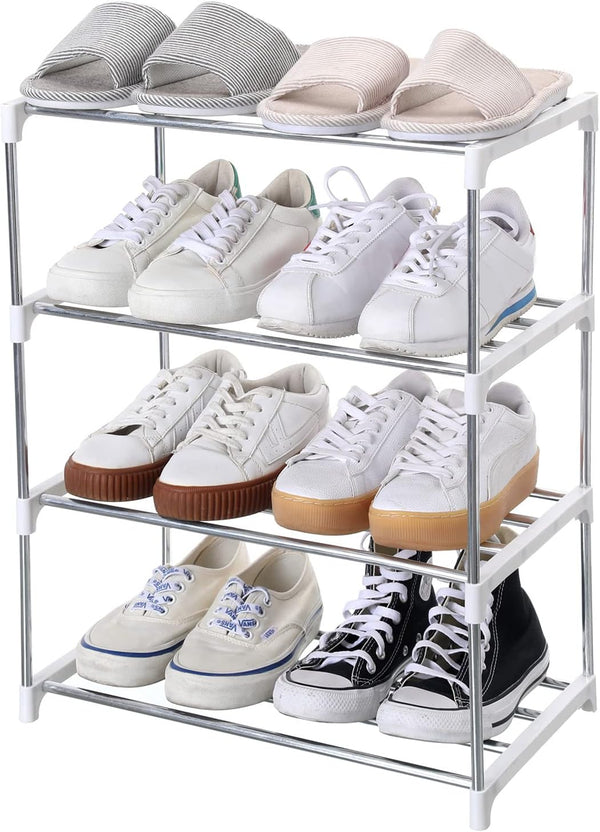 Jucaifu Stackable Small Shoe Rack, Entryway, Hallway and Closet Space Saving Storage