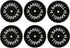 Barbell Bumper Plate Drink Coasters Set of 6, Round Black Silicone Coasters for Drinks, Gym Gifts