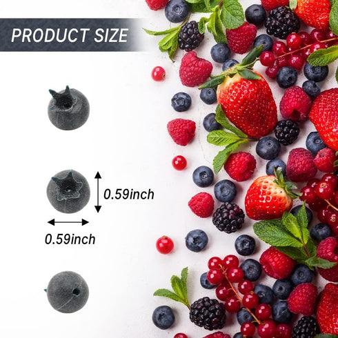 50Pcs Artificial Blueberry, Fake Blueberry Lifelike Blueberries Simulation Blue Berries Fake Fruit for DIY Craft Home