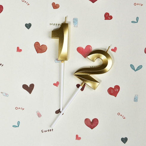 21st Birthday Candles Gold Number 21 & 12 Cake Topper for Birthday Decorations