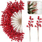 NBGV 50pack Christmas Tree Decorations Artificial Berry Stems Red Berry Picks for