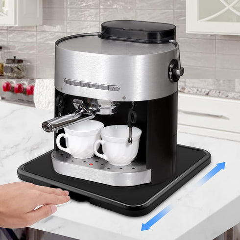 Kitchen Caddy Coffee Maker Sliding Tray, Premium Under Cabinet Appliance Stand for Toaster Blender Air Fryer (13.8"W x