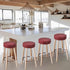 Set 6, 12-15 Inch FUANGUI Bar Stool Covers Round of Waterproof PU Seat Covers With Elastic Bands, Chair Covers Washable