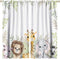 SGLyuliang Nursery Curtains Jungle Safari Theme with Giraffe Print, Kids Room Classroom Decor,