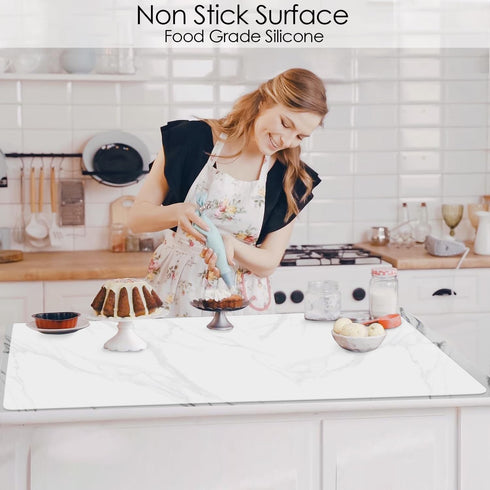 Countertop 31.5''x23.6'' Extra Large Silicone Mat, Food-Grade Flexible Silicone Table Mats for Kids Non-Slip Placemat